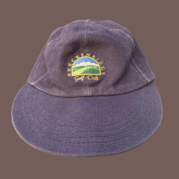 Breckenridge Golf Club Cap | Reversible Plaid/Denim | Vintage 90s - Picture 4 of 5
